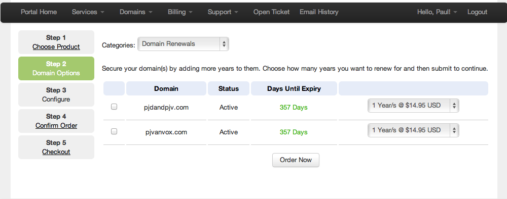 Renew your domain